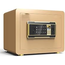 Fingerprint Security Gun Safe Lockbox Cabinet Heavy Duty Steel Coin Safe Home Combination Safe