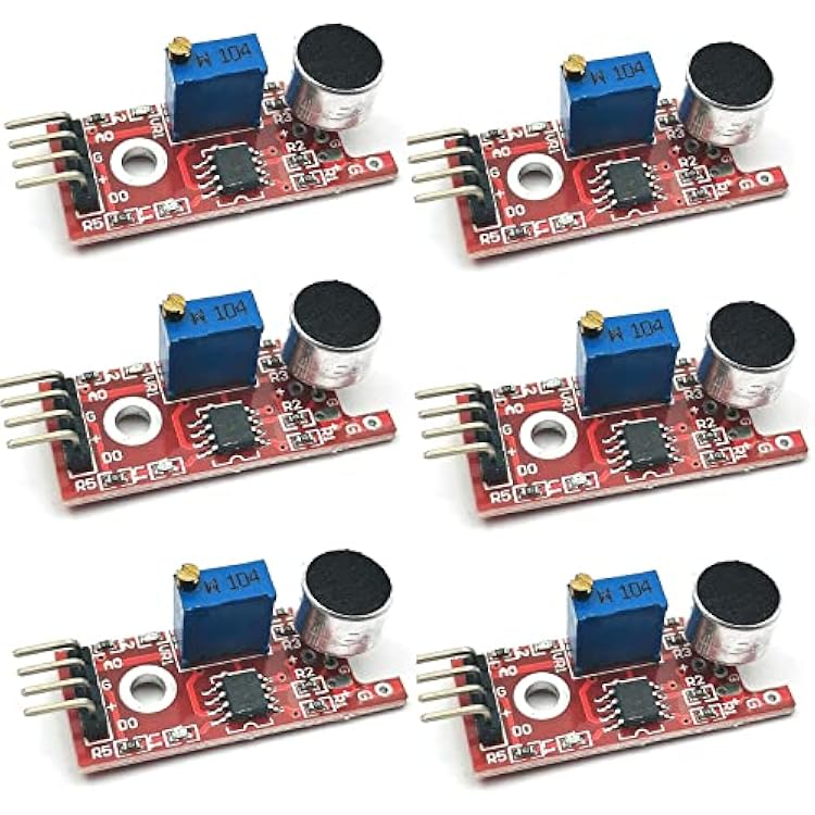 FainWan 6Pcs High Sensitivity Microphone Sensor AVR PIC Sound Detection Module for Ar-duino