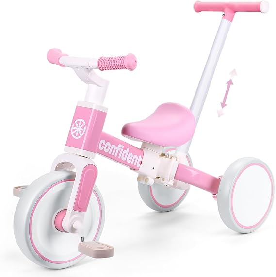 XIAPIA Tricycle for Toddlers 1-3 Year Olds, 5 in 1 Toddler Balance Bike