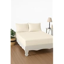 100% Cotton Elastic Sheet - Stylish and Plain Design Cream Cream in Hotel Comfort