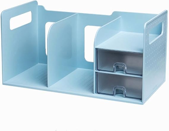 Book Rack with Drawers Bookshelf Office Book Case Home Book Stand Green 42300