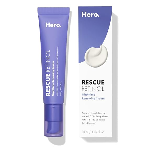 HERO COSMETICS Rescue Retinol Nighttime Renewing Retinol Cream, 1 Fl Oz
