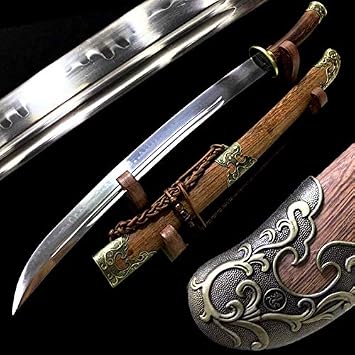 Sword Very Sharp Chinese Kungfu Broadsword Dao Sword Clay Tempered Wushu Broad Knife