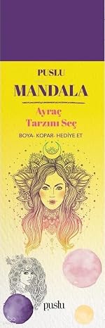 Puslu Mandala Ayraç - Tarzını Seç;Boya-Kopar-Hediye Et