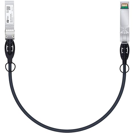 H!Fiber SFP+ Cable, 10G SFP+ DAC, 0.25M(0.82ft), Passive Direct Attach Copper Twinax Cable for Cisco SFP-H10GB-CU0.25M, Ubiquiti UniFi UC-DAC-SFP+, Meraki, Mikrotik, Intel, Fortinet, Netgear, 0.25m-7m