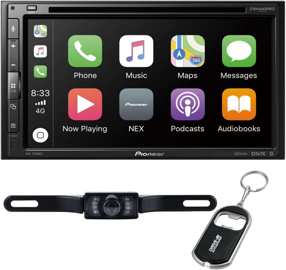 Pioneer AVH-2550NEX 6.8 Multimedia DVD Receiver with CarPlayAndroid Auto and License Plate Camera