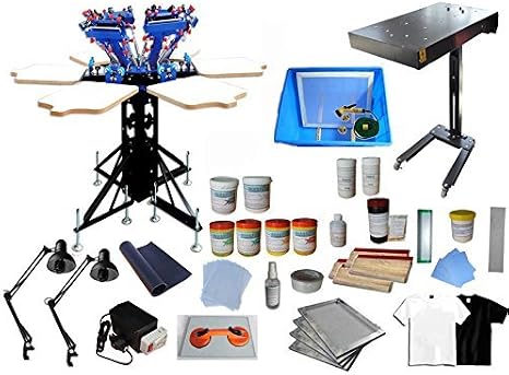 6 Color Screen Printing Press Kit Silk Screen Printing Machine