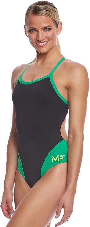 Michael Phelps Splice Mid Back Swimsuit Black/Green