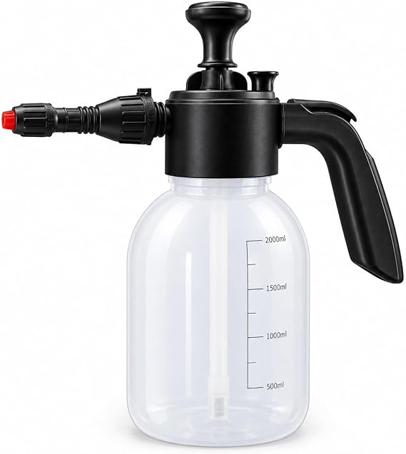 AEE® 2 Litre Basınçlı Köpük Pompası, Manuel Oto Yıkama Köpük Püskürtücü, Ayarlanabilir Püskürtme Ucu, Basınçlı Sprey Şişesi, Araç Temizlik ve Oto Detay İçin