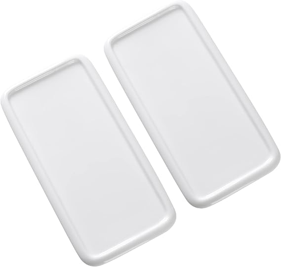 Porcelain Watercolor Palette, Paint Mixing Tray(10 * 4.7'' Rectangle 2Pcs)