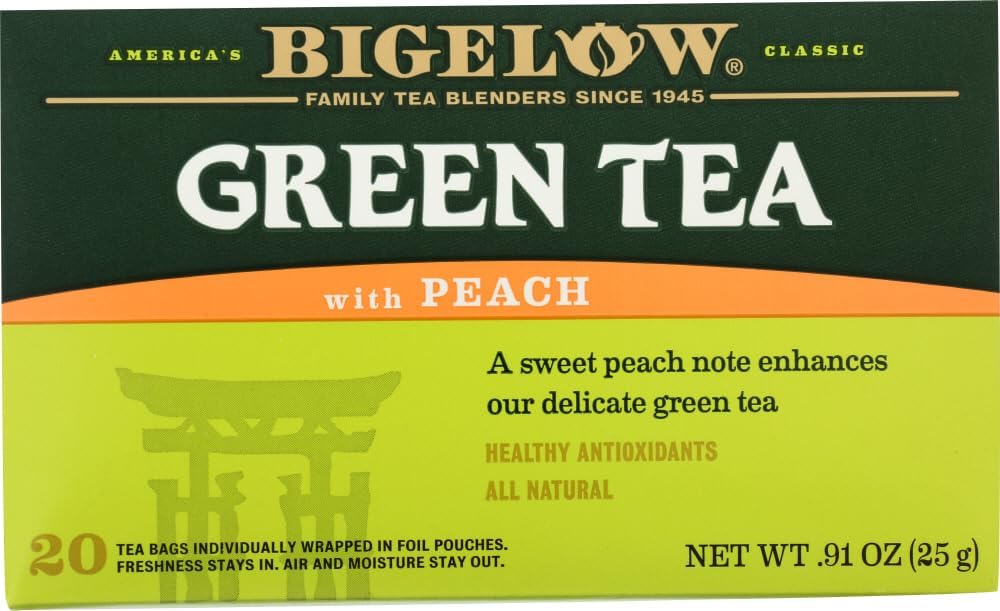 Bigelow Green Tea Peach 20 Count Pack of 2