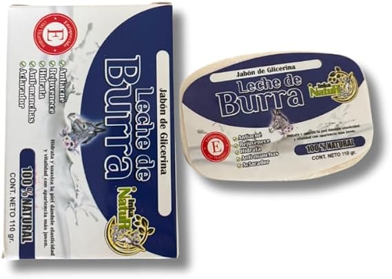 Jabon de leche de Burra, Donkey's Milk Bar Soap, traditional from Peru, nourishing, moisturizing, hydrating skin and attracting good luck, 100% natural,