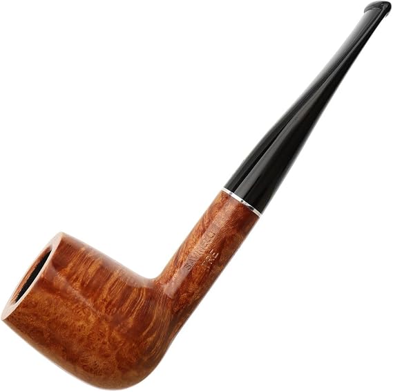 Savinelli Pipes Tre Collection - Vintage Style Italian Wood Briar Pipe, 104 | 3mm Drilling, Handmade in Italy, Polished Straight Billiard Shaping