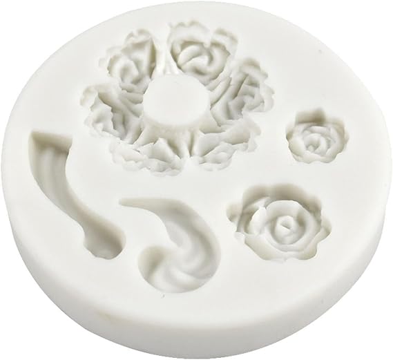 White Food Grade Silicone Teapot Mold - Mini Rose and Flower Baking Tools for Fondant, Gum Paste, Chocolate Making | Durable Reusable Cake Decorating Molds