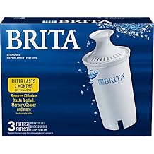 Brita Standard Pitcher Filters 3-Pack for Pitcher Replacement Filter