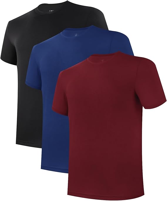 BAMBOO COOL Mens Undershirts Pack, Soft T Shirts for Men, Moisture Wicking