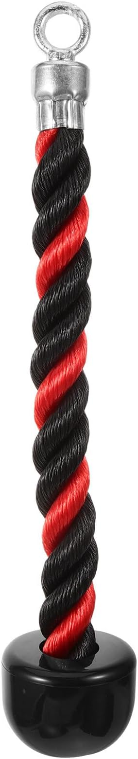 BESPORTBLE Single Grip Tricep Rope Pull Down - Heavy Duty Bicep Kit Exercise Attachment Easy to Grip & Non Slip Cable Attachment for Home Gym Pulley Workout Tricep Push Down Rope 1Pc