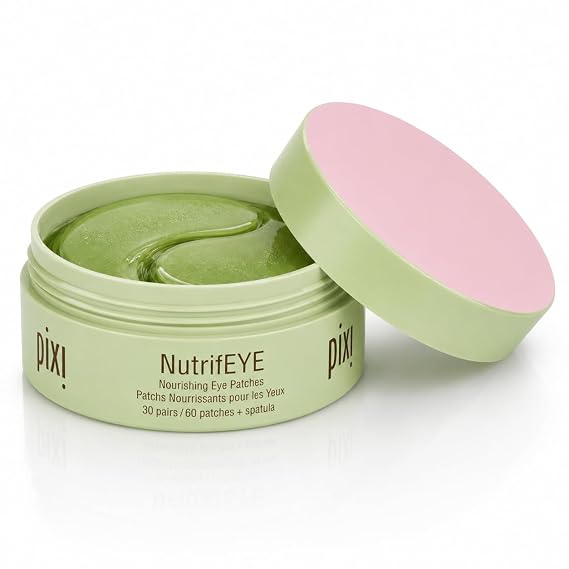 Pixi Beauty NutrifEYE Soothing Rose Under Eye Gel Patches | Eye Masks for Sensitive Eyes, Dryness and Irritation | Rose, Aloe, and Chamomile to Hydrate, Calm, and Depuff | 60 Patches