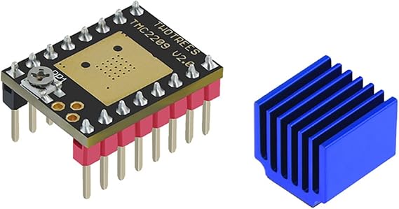 TMC2209 V2.0 Silent Stepper Motor Driver Voltage 5.5-28V Subdivision 256 Microsteps For Reprap Ramps1.4 3D Printer TMC2209 V2.0 Stepper Motor Driver With Heatsink For 3D Printer 256 Microsteps