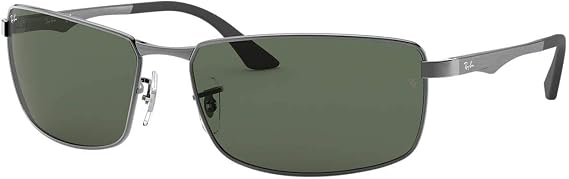 Ray-Ban mens Rb3498 Rectangular Sunglasses