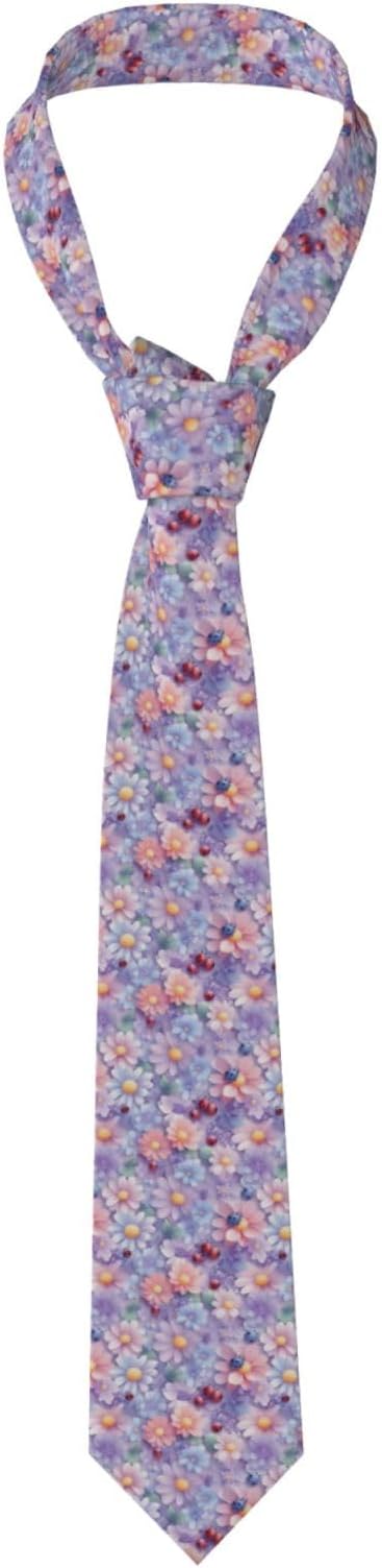 Aesthetically Ladybug Cute Flower Ties For Men Novelty Skinny Mens Necktie For Wedding Party Activities