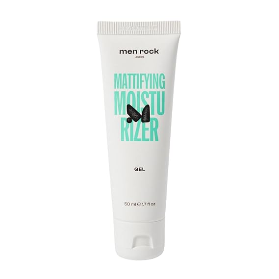 Men Rock Mattifying Moisturizer Gel - Mens Face Moisturizer - Moisturizing Face Lotion for Men - Skincare Products - Daily Facial Lotion - 1.7 oz