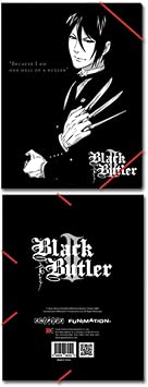 Black Butler 2 Sebastian Emblem Elastic Band Document File Folder