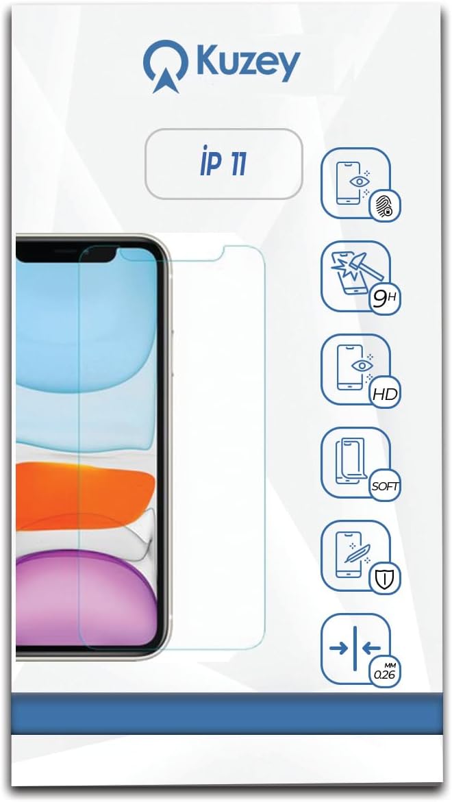 KZY Contact Tempered Screen Protector Unbreakable Glass compatible with Apple iPhone 11