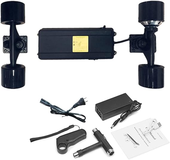 RC Electric Skate-Board DIY Modification Kit, 15KM/H Max, 10KM Range, Battery Box (Without Board) for Entry-Level Skateboard Modification for Adults & Beginners (2.2AH Single-Drive Version)