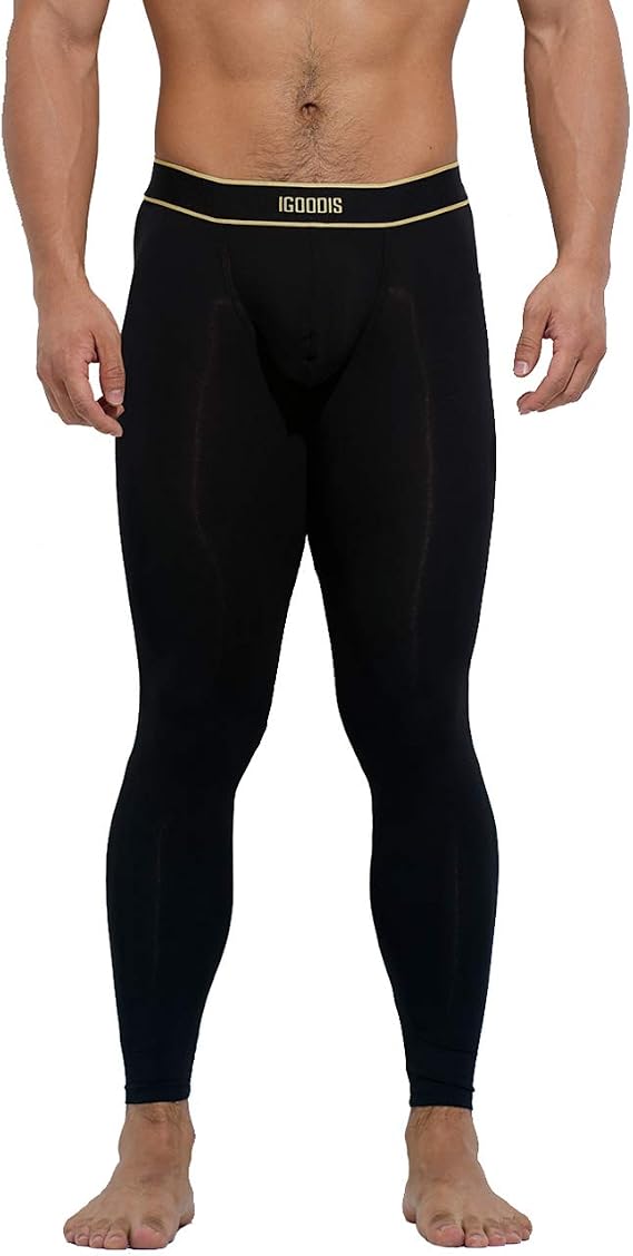 DESMIIT Men's U-Pouch Modal Warm Pants Soft Long Johns Thermal Underwear