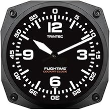 Trintec Flightime Aviation Cockpit 6 1/2" Wall Clock 9065FT