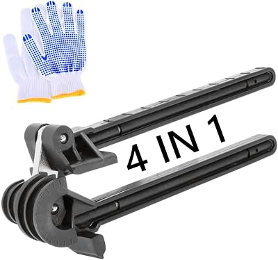 GMKD 180 Degree Tube Bender, 4 in 1 Tubing Pipe Bender, Manual Copper Pipe Bender Tool for 14, 38, 316 and 516 Copper, Brass, Aluminum and Thin Steel Pipes