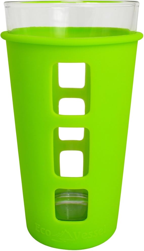 EcoVessel Vibe Pint Glass with Protective Silicone Sleeve