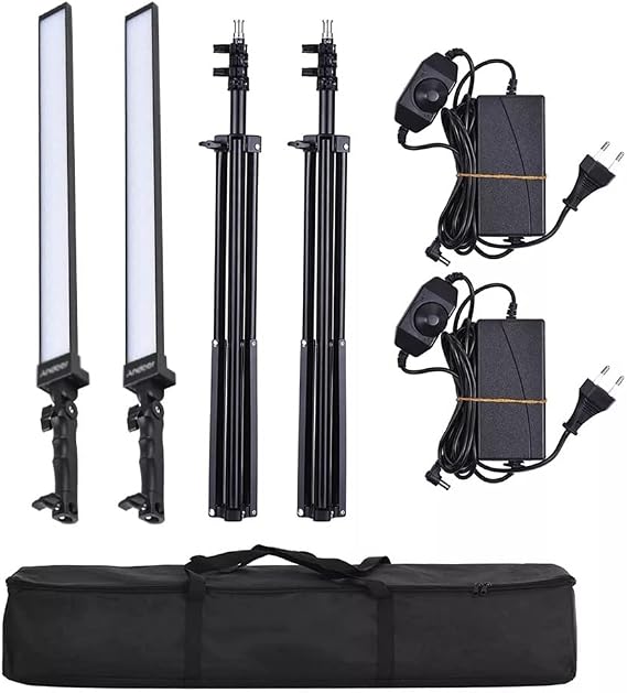 Photography Photo Studio Lighting Kit Dimmable LED Video Light Handheld Fill Light with Light Stand 36W 5500K CRI90+