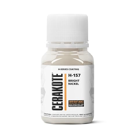 CERAKOTE H-Series Ceramic Coating, Bright Nickel, 4 oz, H-157T