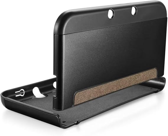 Protective Case Cover with Hard Shell Skin Compatible for New Nintendo 3DS XL LL, Anti-Scratch and Anti-Slip - Black
