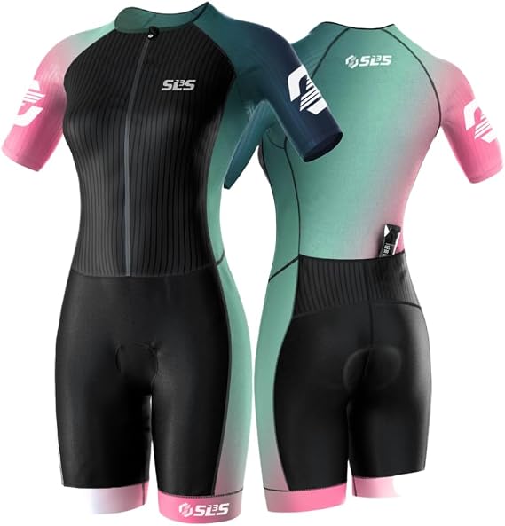 SLS3 Womens Triathlon Suit – Elite Aero Sleeved Trisuit Women, Tri Suit, Quick-Dry, Italian Chamois, Ready for Any Distance