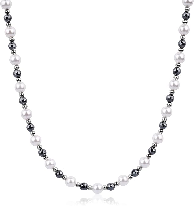 GAVU Pearl Necklace for Men, Mens and Womens Beaded Necklaces