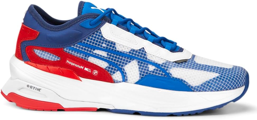 PUMA Mens BMW M Motorsport X Extent Nitro Lace Up Sneakers Shoes Casual - Blue, Red, White - Size 11.5 M