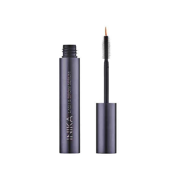 INIKA Organic Lash and Brow Growth Serum | Black Castor Oil, Skincare Enriched, Nourishing, Quick Absorbing. Stimulates Follicles, Strengthens Hairs, Thickens Lashes. 100% Nautral and Organic. 7mL