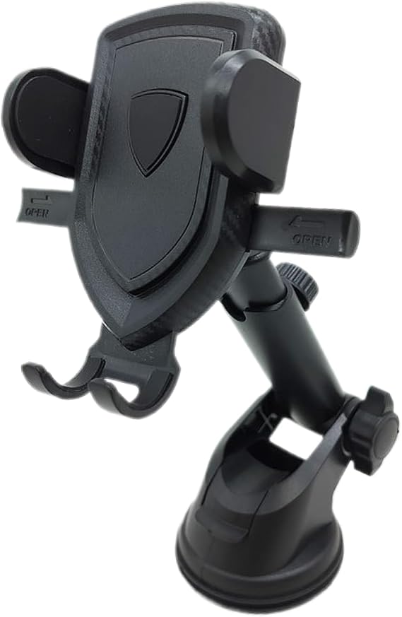 Universal Car Phone Mount with Suction Cup for Dashboard and Windshield, Stable and Durable (Black (Style 5))