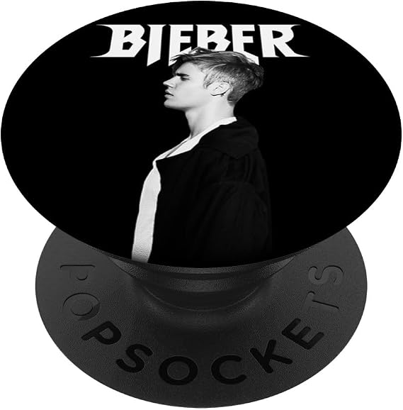 Justin Bieber Black PopSockets Standard PopGrip