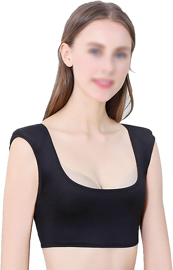 Women's Shoulders Padded Tops Vest with Removable Pads for DIY Clothing Accessories