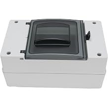 Zunate DC Circuit Breaker Box IP66 Rain Proof Plastic Enclosure for Solar Battery MCCB, Outdoor Electrical Distribution Junction Housing 270 X 123 X 150 Mm