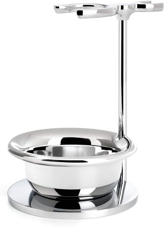 MUHLE Chrome Shaving Set Stand for SOPHIST and CLASSIC series Brushes & Razors with Bowl