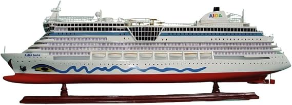 Old Modern Handicrafts MS AIDA Bella Painted Medium Cruiseship Model Handmade Nautical Decor Gift - 31.5L x 4.7W x 10.6H Inches