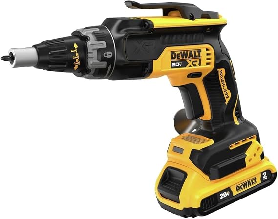 DEWALT 20V Max Drywall Screwgun with (2) 2Ah Batteries and Charger (DCF630D2)