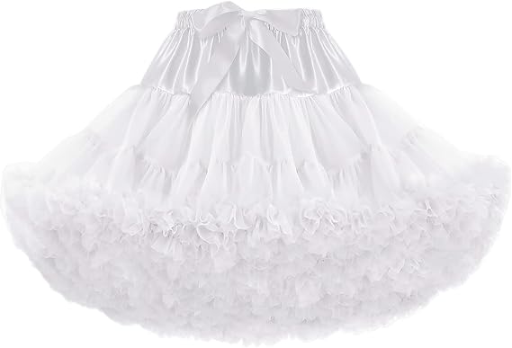 Petticoat Skirt for Women Under Dress 3-Layer Tutu Underskirt