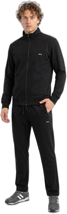 Slazenger BOOST GEAR Erkek Fermuarlı Dik Yaka Cepli Eşofman Takımı