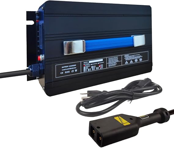 36V 20A Battery Charger for EZGO EZ-GO TXT 96-Up Golf Cart, Powerwise Style D-Plug